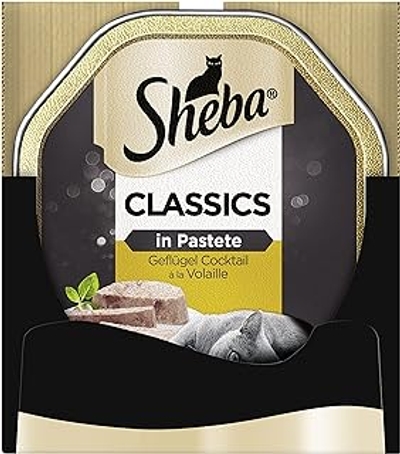 Sheba Classics in Paté Gevogelte Cocktail 22 x 85g - natvoer katten