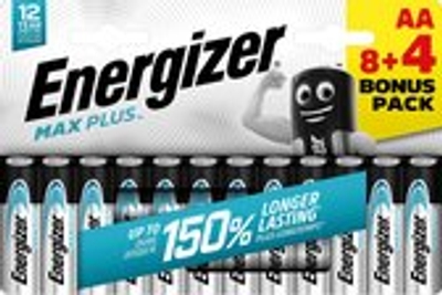 Energizer Max Plus - AA batterij - 8+4 stuks - alkaline