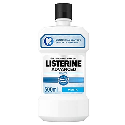 Listerine Mondspoeling, geavanceerd bleekmiddel, alcoholvrij, zachte munt, 500 ml