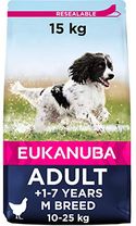 Eukanuba Adult droogvoer voor middelgrote honden met vers kip, 15 kg - hondenbrokken