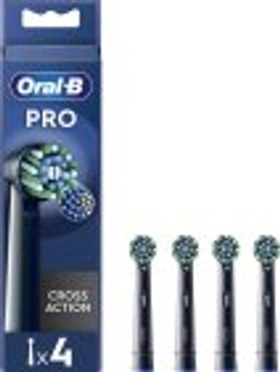Oral-B CrossAction Black  opzetborstels - 4 stuks