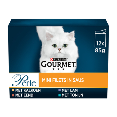 GOURMET Perle Mini Filets - Classic - 12 x 85 g - natvoer katten