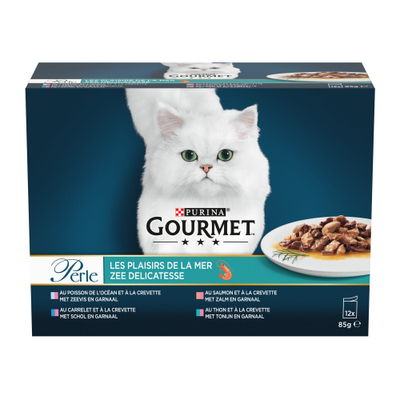 GOURMET Perle Mini-Filets - Zee Delicatesse - 12x85g - natvoer katten