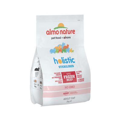 Almo Nature Sterilised Kattenvoer - Rundvlees en Rijst - 2 kg - kattenbrokken