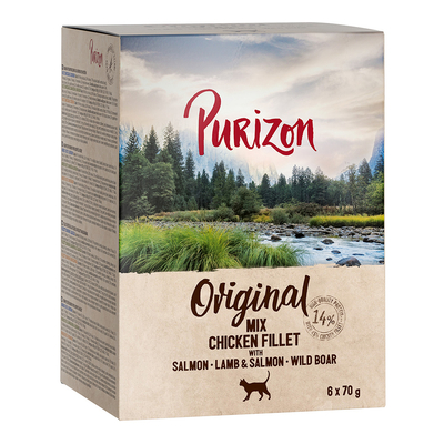 Purizon Adult 24 x 70 g - Graanvrij - Mixpakket 3 soorten - natvoer katten