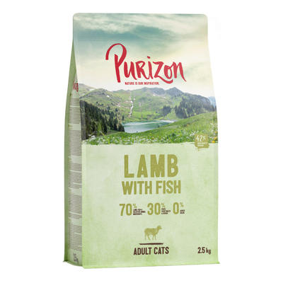 2.5kg Adult Lam & Vis Purizon Kattenvoer - kattenbrokken