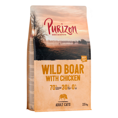 2.5kg Adult Wild Zwijn & Kip Purizon Kattenvoer - kattenbrokken