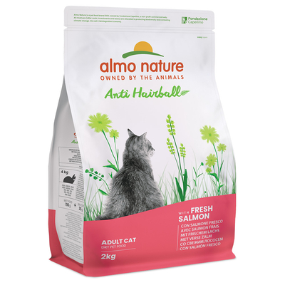 Voordeelpakket: 2x2kg Almo Nature Anti Hairball met Zalm droog kattenvoer - kattenbrokken