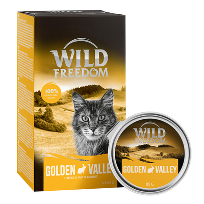 24x85g Adult Kuipje Valley Konijn & Kip Wild Freedom Kattenvoer - natvoer katten
