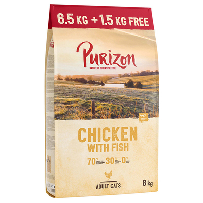 Purizon Adult Kip & Vis Kattenvoer - 6.5 kg + 1.5 kg gratis! - kattenbrokken