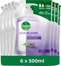 Dettol - Handzeep - Antibacterieel - Navulling Relaxing Lavender - 6x 500ML 