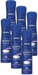 NIVEA Protect & Care - 6 x 150 ml  - Deodorant Spray