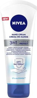 NIVEA 3-in-1 Care & Protect Handcrème - Hand Care - Bevat heilzame jojobaolie - Alcoholvrij  van 6 x 100 ml