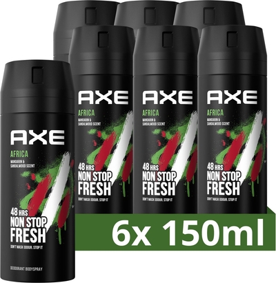 Axe deodorant bodyspray Africa - 6 x 150 ml