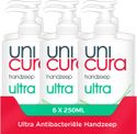 Unicura Ultra Antibacteriële Vloeibare Handzeep - 6 x 250 ml 