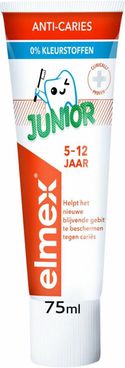 Elmex Junior 5-12 jaar Kindertandpasta - 6 x 75ml - Voor Kinderen 5-12 jaar 