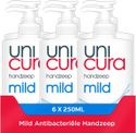 Unicura Mild Antibacteriële Vloeibare Handzeep - 6 x 250 ml 