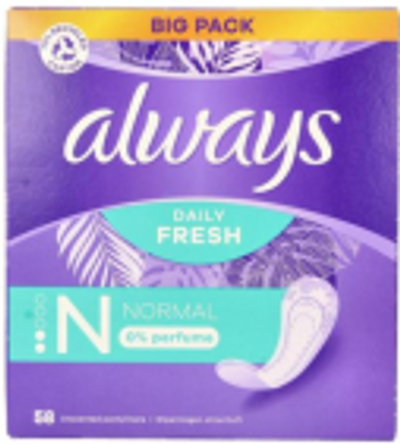 Always Inlegkruisjes Daily Fresh Normaal 58 stuks