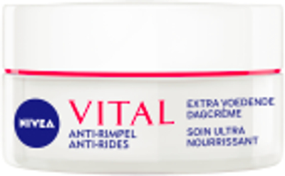 NIVEA VITAL Anti-Rimpel Extra Voedende Dagcrème - Rijpe en droge huid - SPF 15 - Met arganolie en calcium - 50 ml