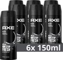Axe deodorant bodyspray Black - 6 x 150 ml