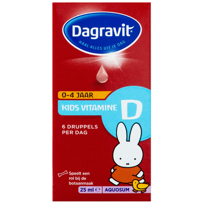 3x Dagravit Vitamine D Aquosum Druppels Kids 25 ml