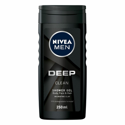 3x Nivea Men Douchegel Deep Clean 250 ml