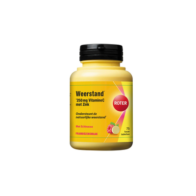 2x Roter Vitamine C 250 mg Weerstand Framboos 75 kauwtabletten