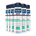 6x Sanex Deodorant Spray Men Sensitive 200 ml