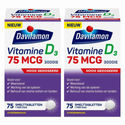 2x Davitamon Vitamine D3 Forte 75 MCG 75 smelttablet