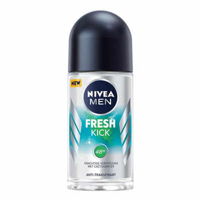3x Nivea Men Anti-Transpirant Roll-On Fresh Kick 50 ml