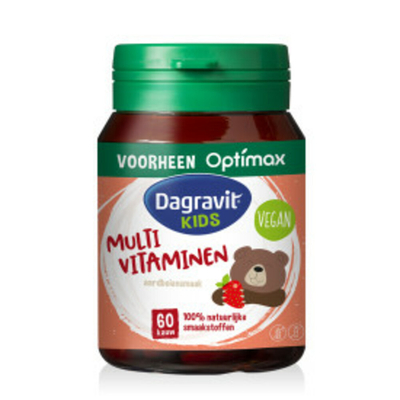 2x Dagravit Natural Kids Multivitaminen Framboos 60 kauwtabletten
