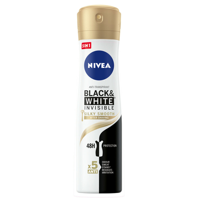3x Nivea Deodorant Spray Black&White Silky Smooth 150 ml