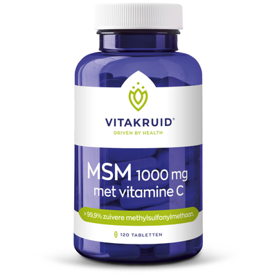 Vitakruid - MSM 1000 mg met vitamine C - 120pcs