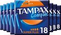 Tampax Compak Super Plus Tampons Met Inbrenghuls - 144 stuks