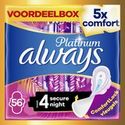 Always Platinum Secure Night maat 4 Maandverband met vleugels - 56 stuks