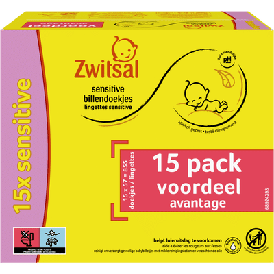 Zwitsal Sensitive billendoekjes - 855 stuks
