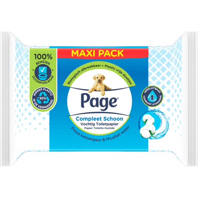 Page Compleet Schoon vochtig toiletpapier - 38 doekjes