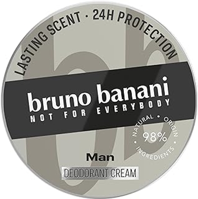 bruno banani Deo Creme Man, 24 uur Crème Deodorant voor Mannen, 40 ml