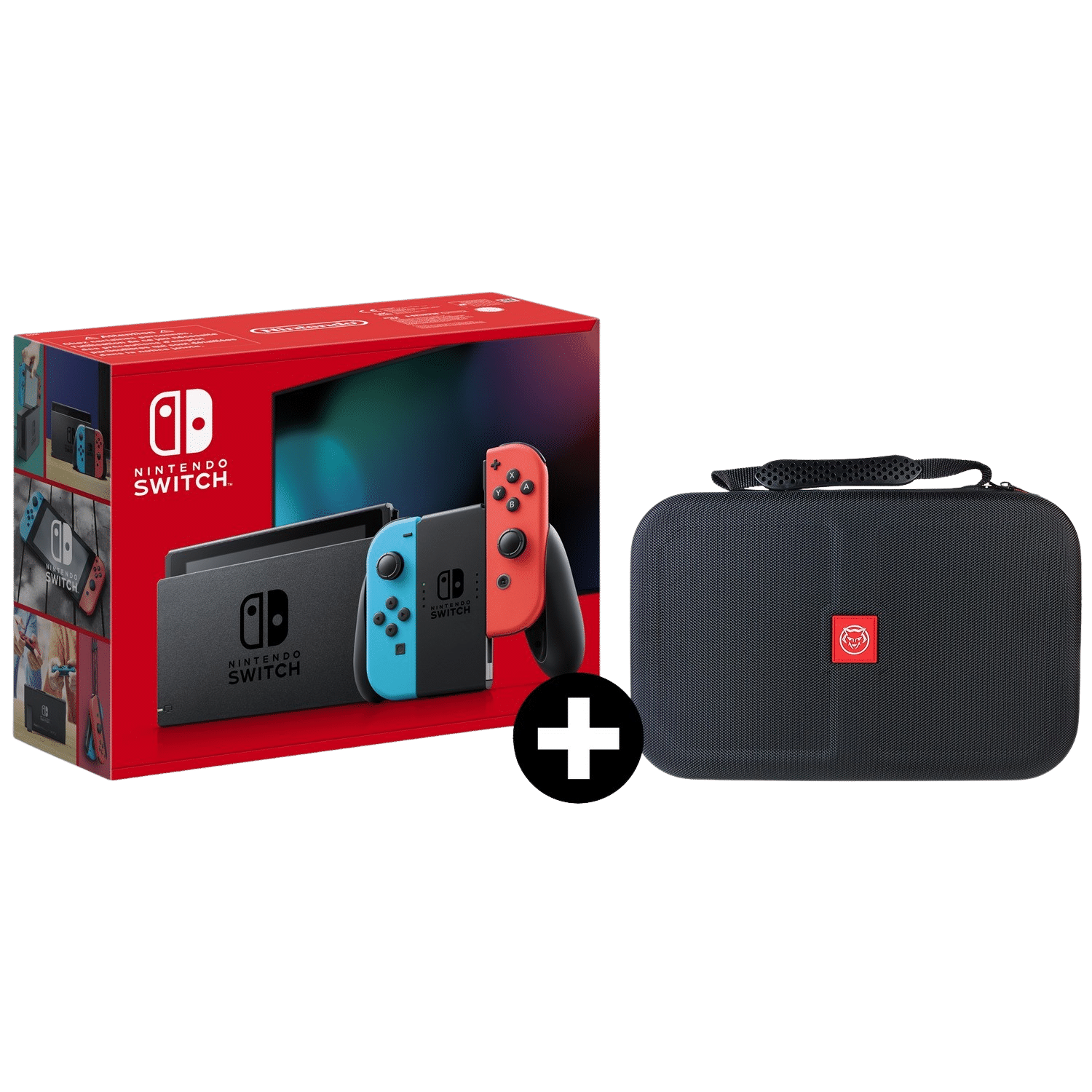 Nintendo Switch - Rood/blauw + Qware Carry Bag Draagtas