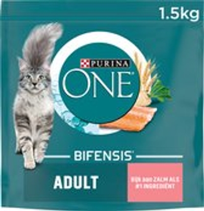 Purina ONE Adult - Kattenvoer - Zalm & Volkoren Granen - 6 x 1.5kg kattenbrokken