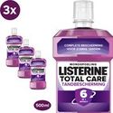 Listerine® Total Care mondwater met zesvoudige werking voor een grondige, gezonde mondverzorging en frisse adem, 3 x 500 ml