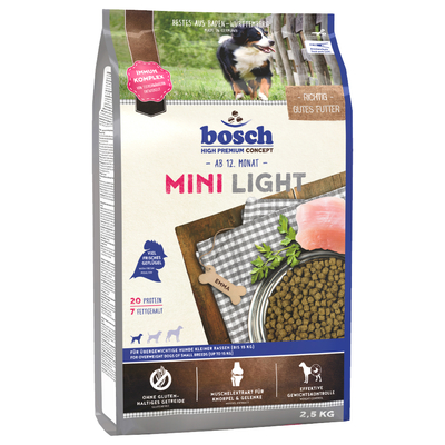 Dubbelpak: bosch Light / Sensitive Hondenvoer - Mini Light (2 x 2.5 kg) - hondenbrokken