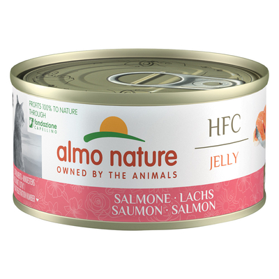6x70g HFC Natural Zalm in Gelei Almo Nature Kattenvoer - natvoer katten