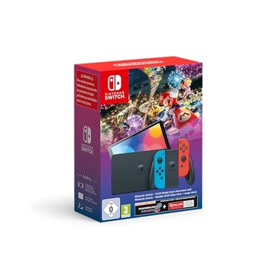 Nintendo Switch Console - OLED-model, Mario Kart 8 Special Edition (inclusief Mario Kart 8 Deluxe downloadcode + 3 maanden Nintendo Switch Online)