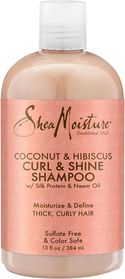 Shea Moisture Coconut & Hibiscus - Shampoo Curl & Shine - Krullend Haar - 384 ml