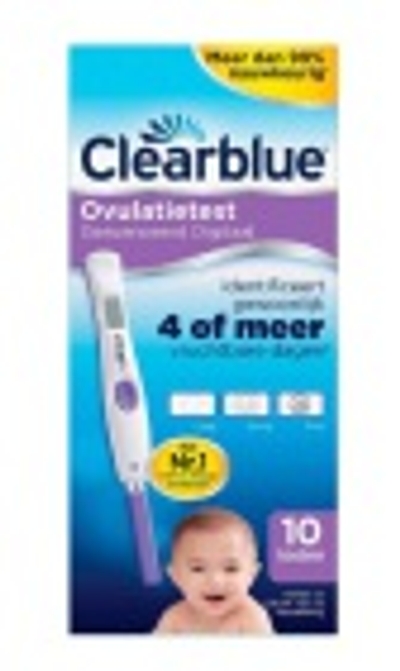Clearblue ovulatietestset digitaal - 1 houder + 10 testen