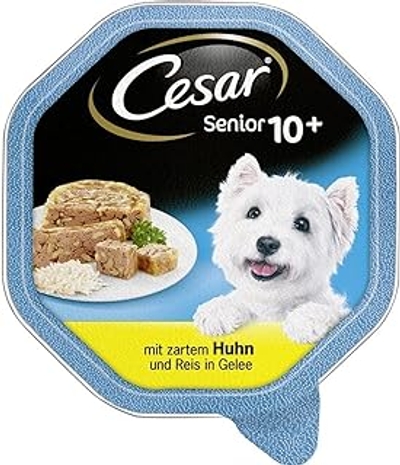 Cesar - Senior +10 met kip en rijst 1 pan 150 gr - natvoer honden