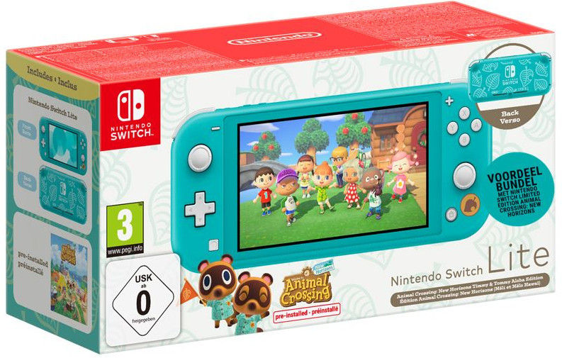 Nintendo Switch Lite - Turquoise - Animal Crossing New Horizons Edition
