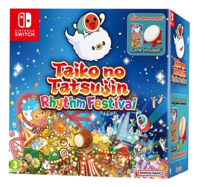Taiko No Tatsujin Rhythm Festival + Taiko Drum Set Nintendo Switch