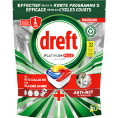 Dreft Platinum Plus Plus vaatwastabletten  - 33 wasbeurten